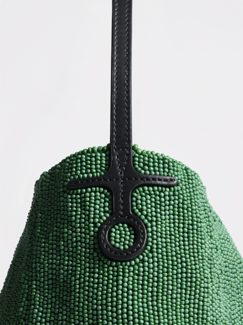 SMALL BEADED BULB BAG IN GREEN 7