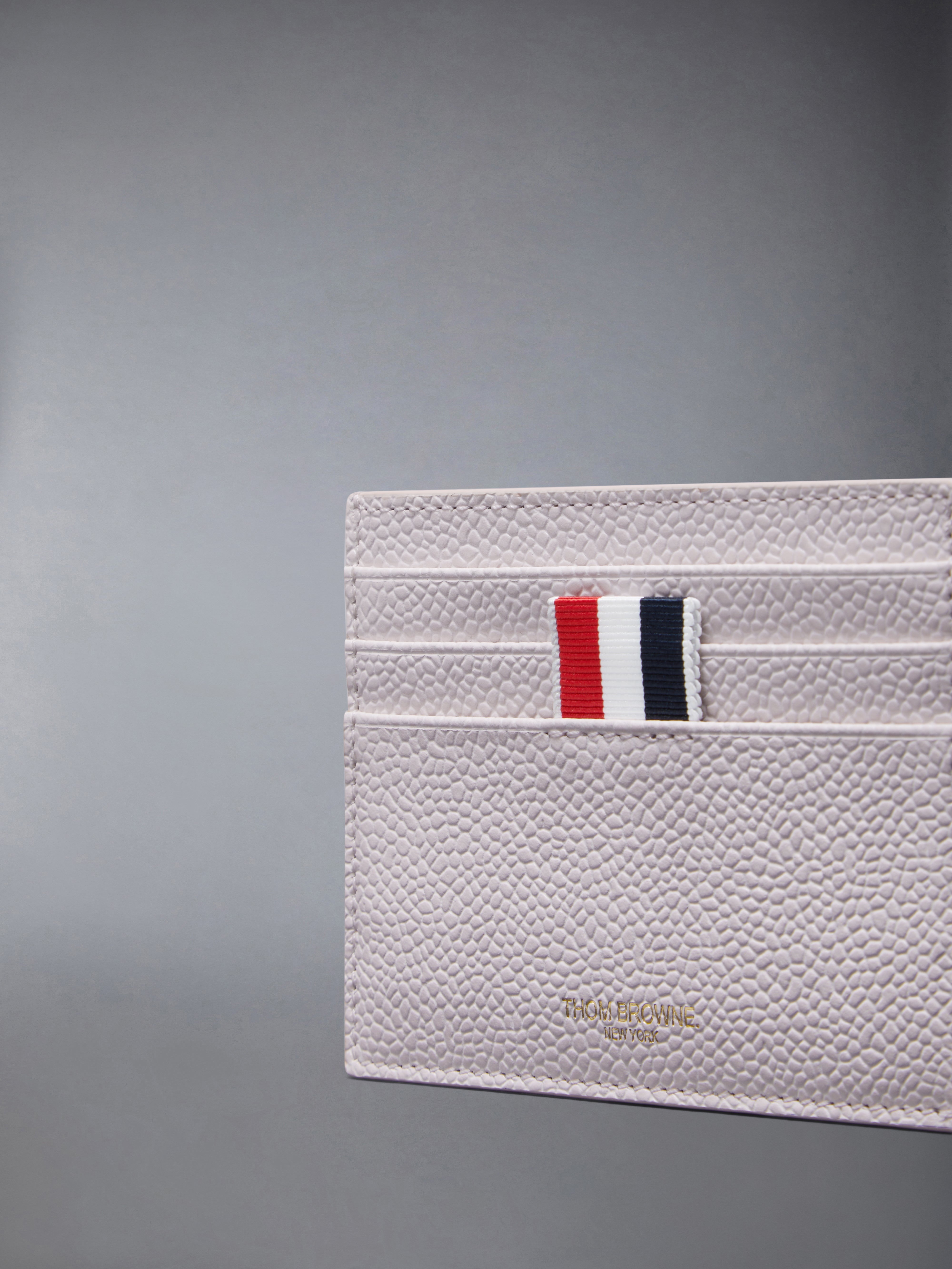 PEBBLE GRAIN NOTE COMPARTMENT CARD HOLDER - 4