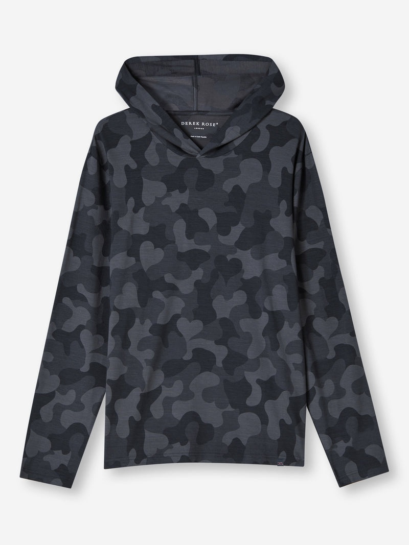 Men's Pullover Hoodie London 11 Micro Modal Black - 1