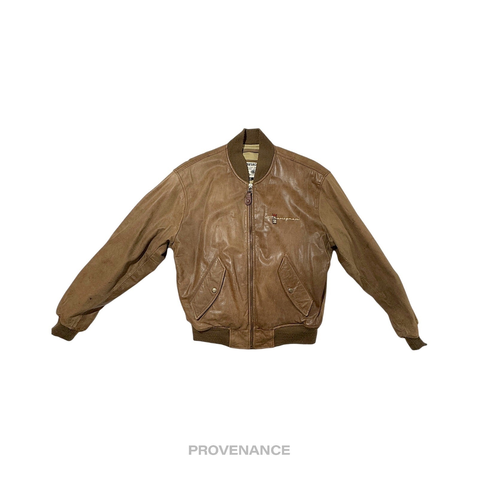 Chevignon - Chevignon Vintage Bomber Jacket - Hudson Leather Brown M - 1