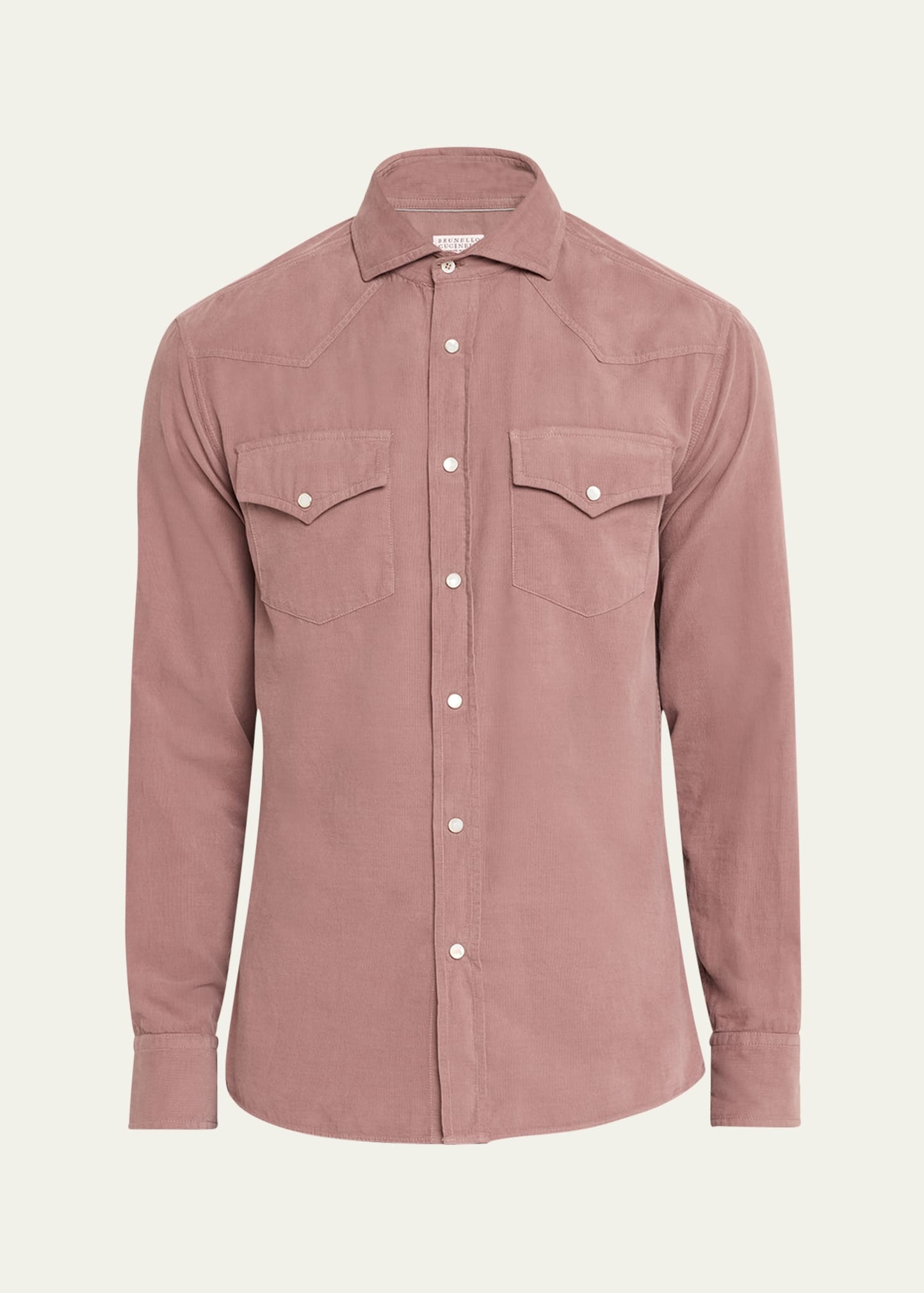 Men's Cotton Corduroy Western Shirt - 1