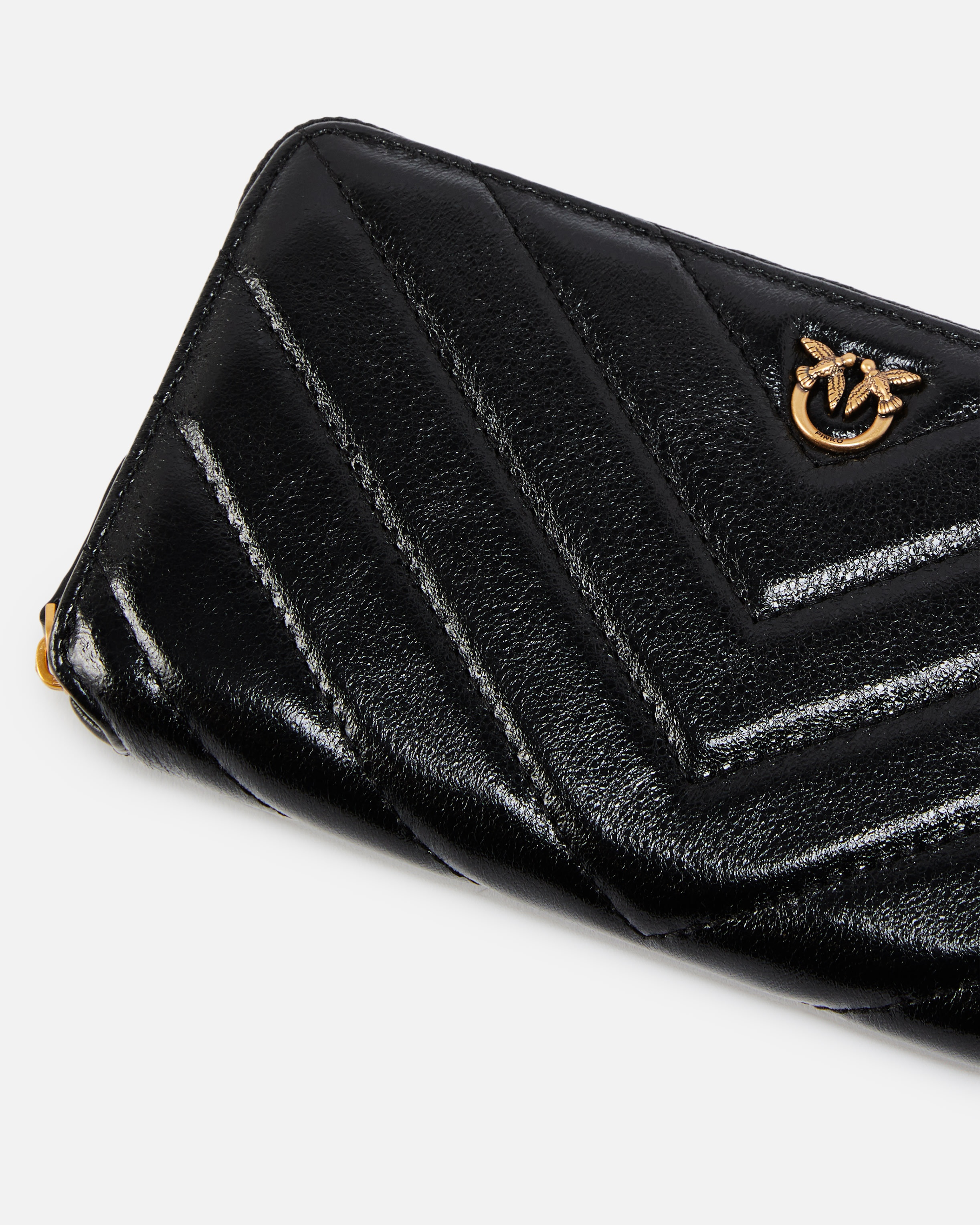 RECTANGULAR WALLET IN METALLIC QUILTED LEATHER - 4
