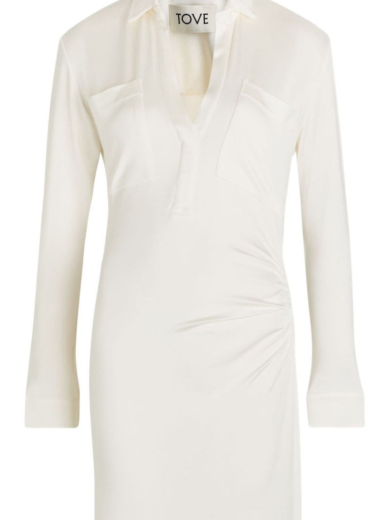 TOVE pockets-chest collared maxi dress outlook