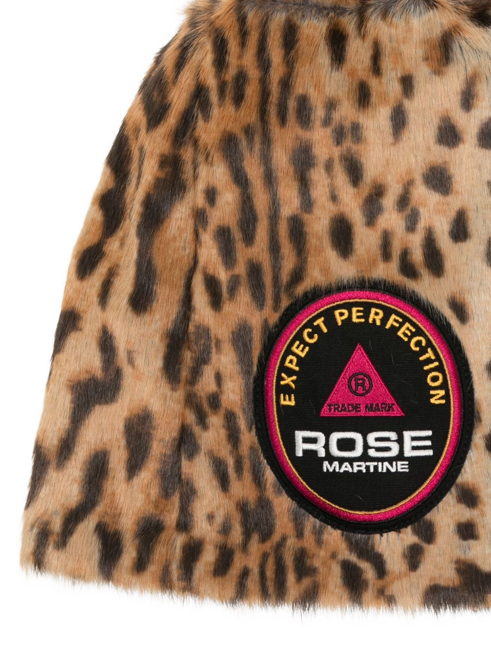 leopard-print patch hat - 3