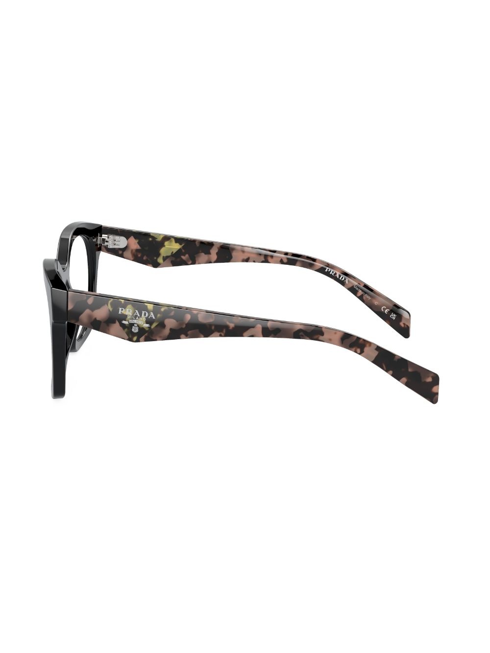 logo-lettering D-frame glasses - 3