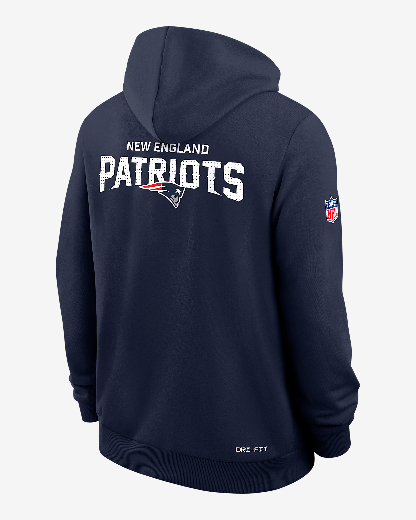 New England Patriots Initial Home Sideline Men's Nike Dri-FIT NFL Pullover Hoodie - 2