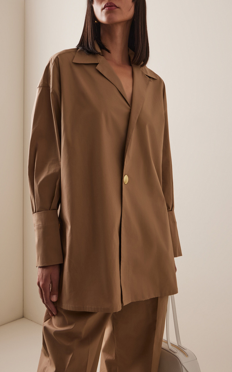 DARKPARK Jodie Stretch-Cotton Shirt brown outlook