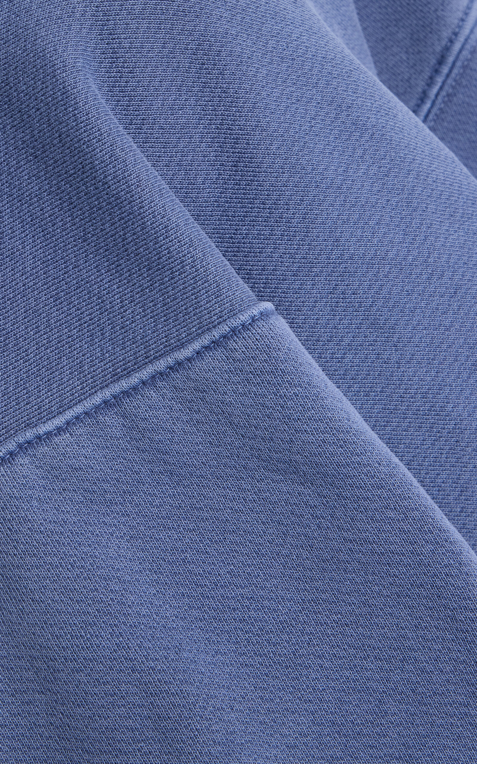 Rachel Raw-Edge Cotton Cropped Hoodie blue - 5