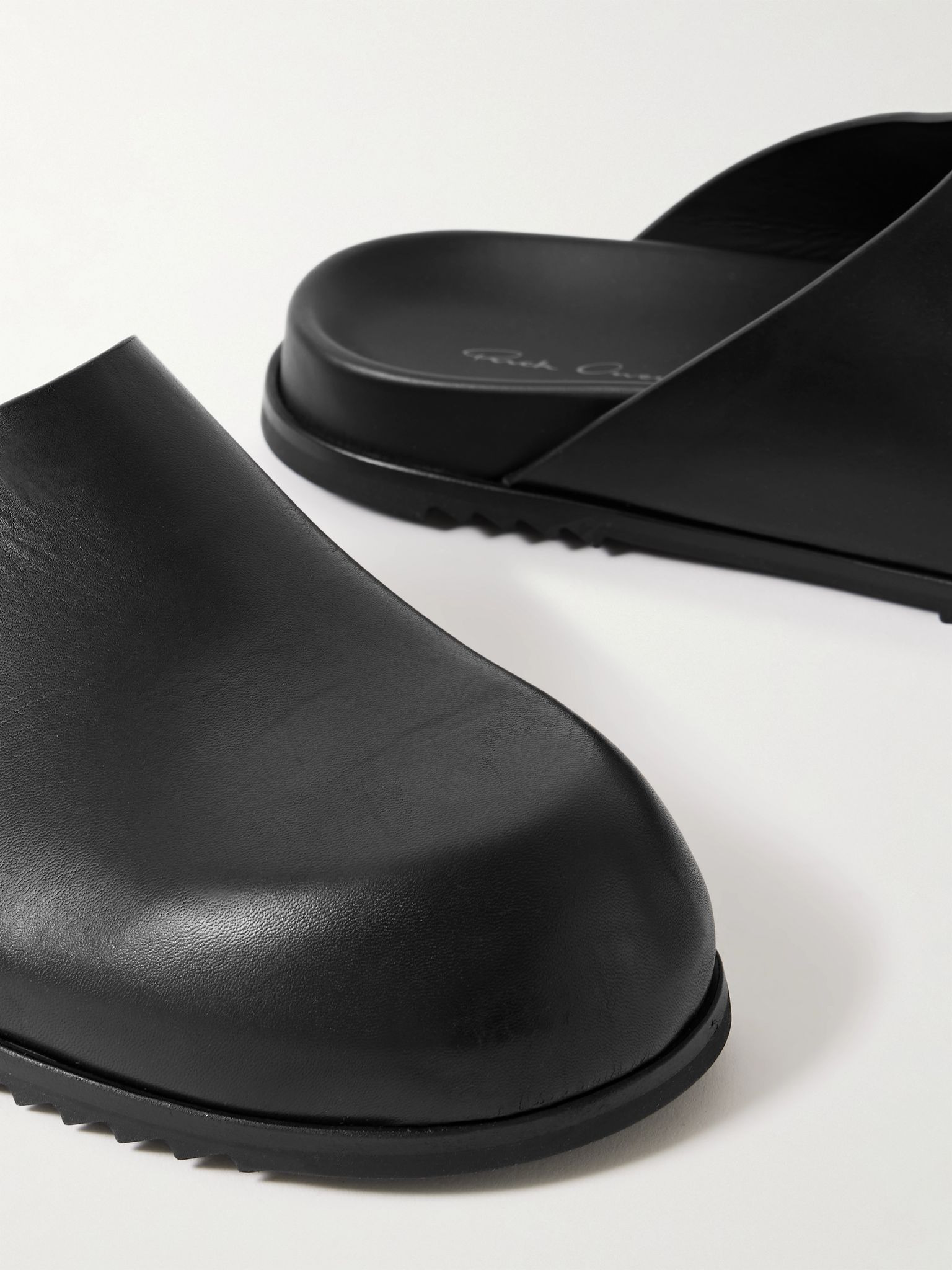 Granola Leather Mules Black - 5