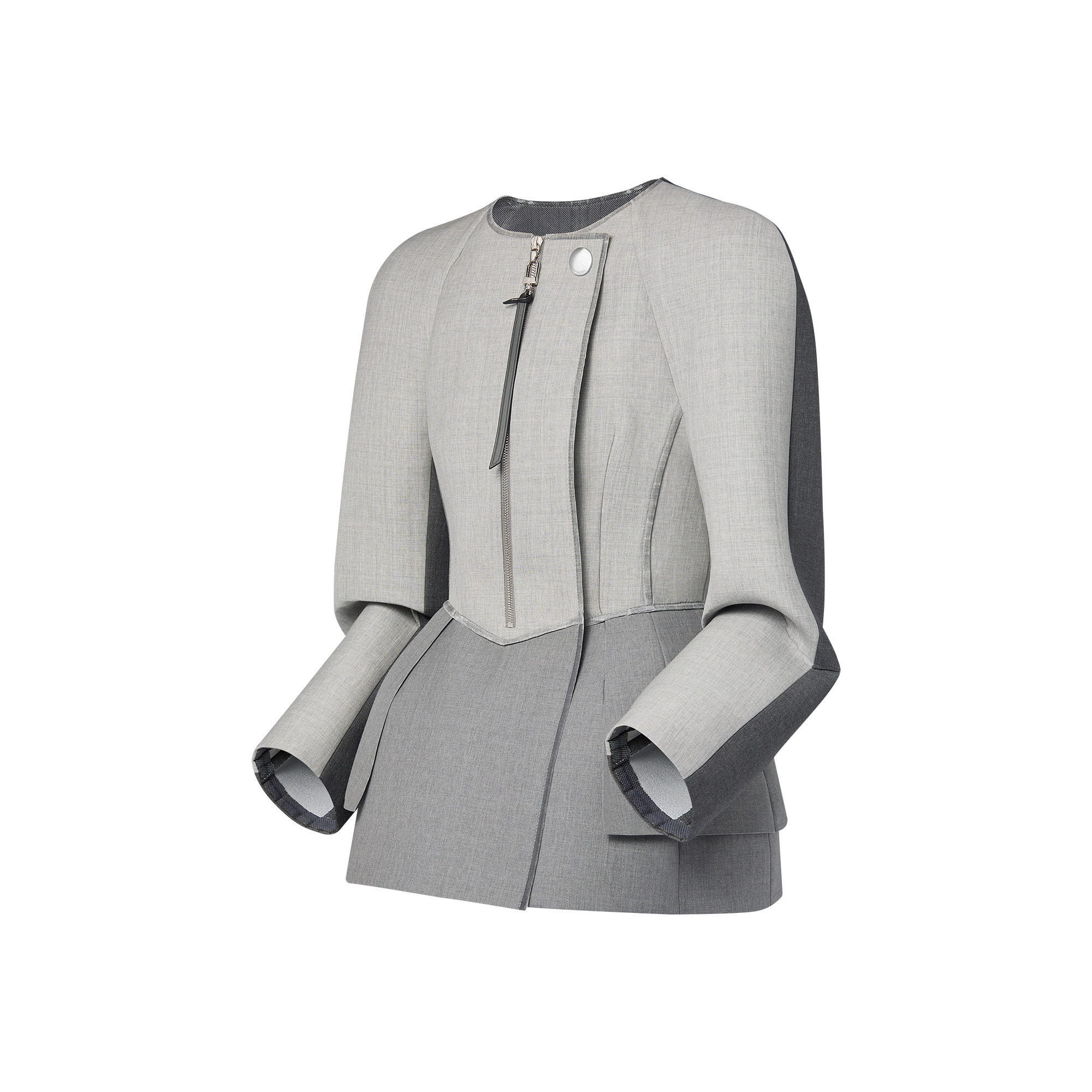 Bonded Jersey Peplum Jacket - 2
