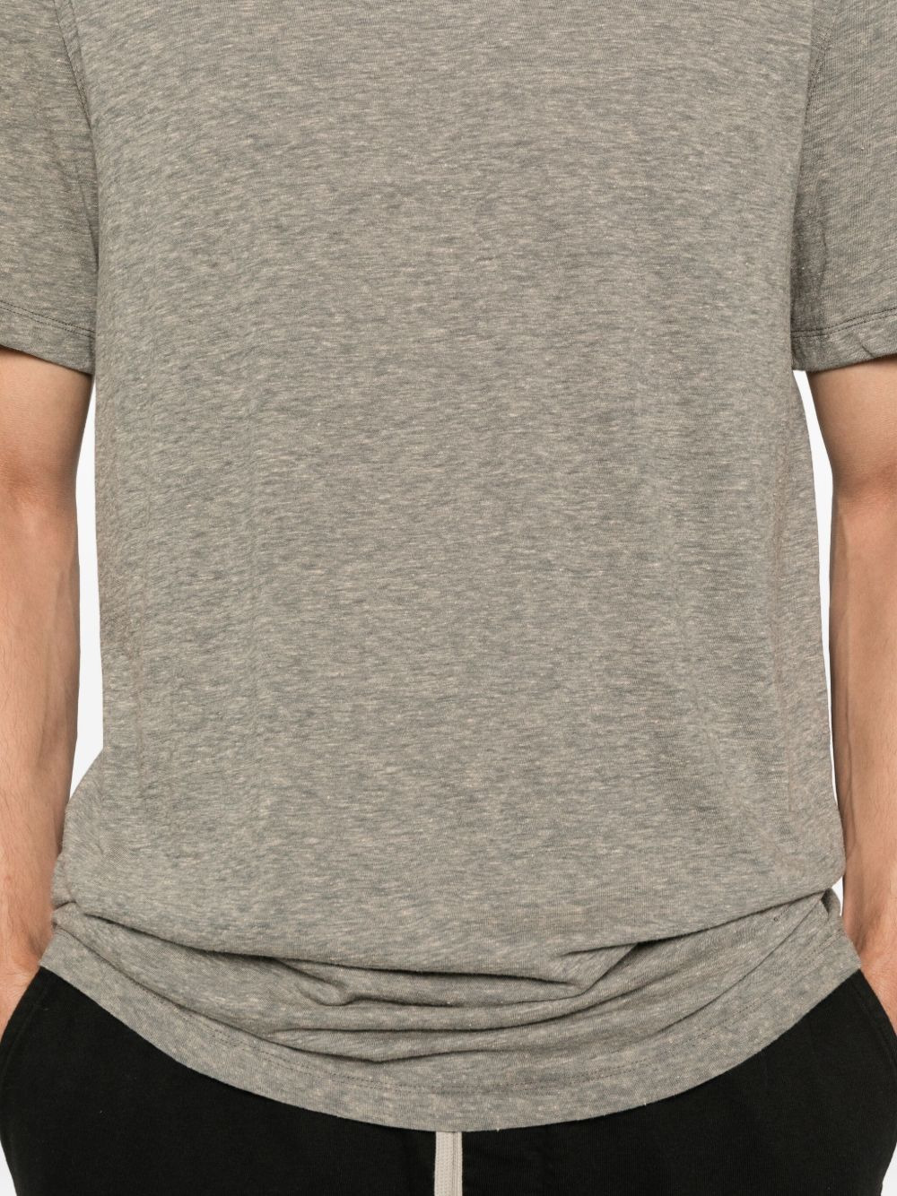 side-tie cotton T-shirt - 4