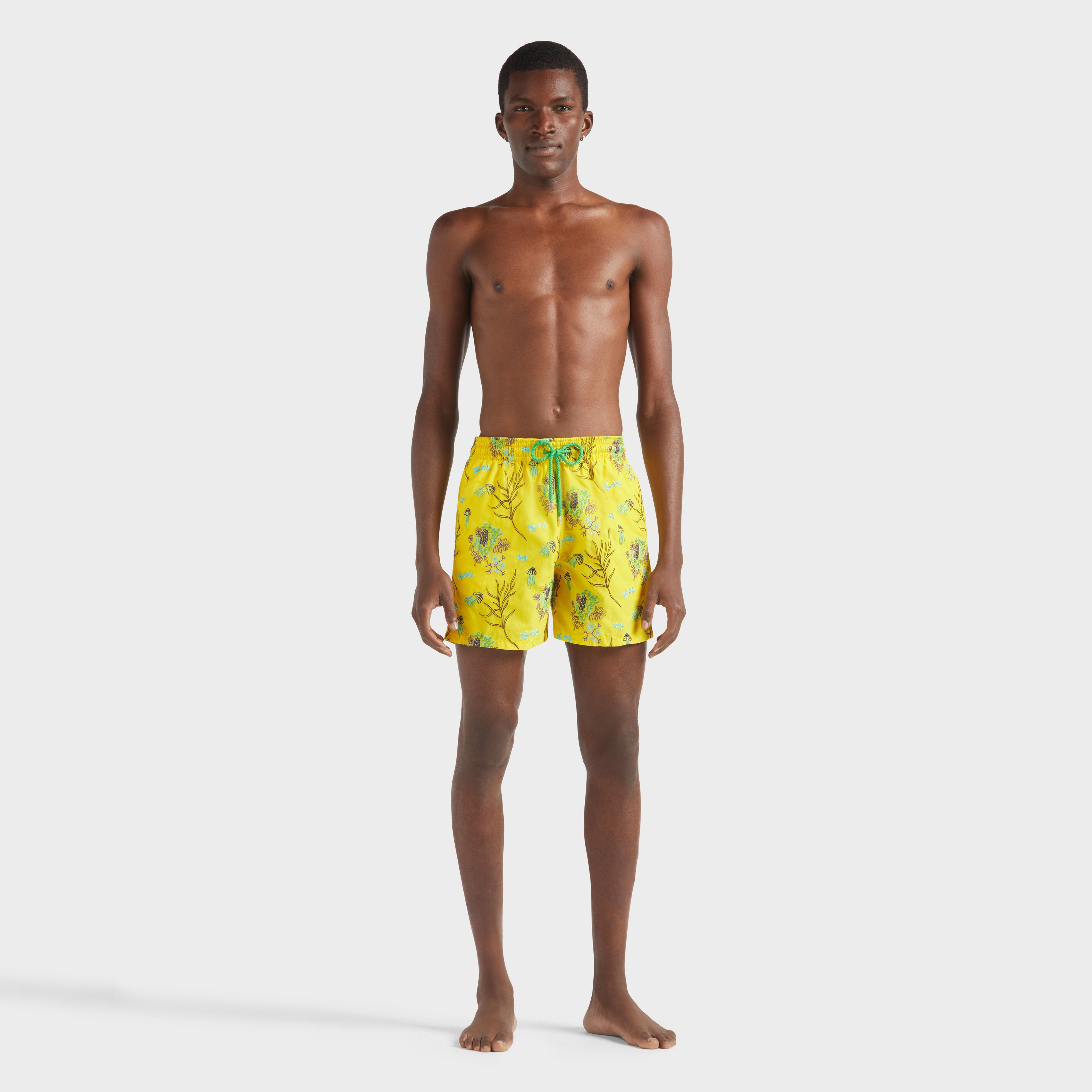 Men Swim Trunks Embroidered Medusa Flowers - Limited Edition - 3