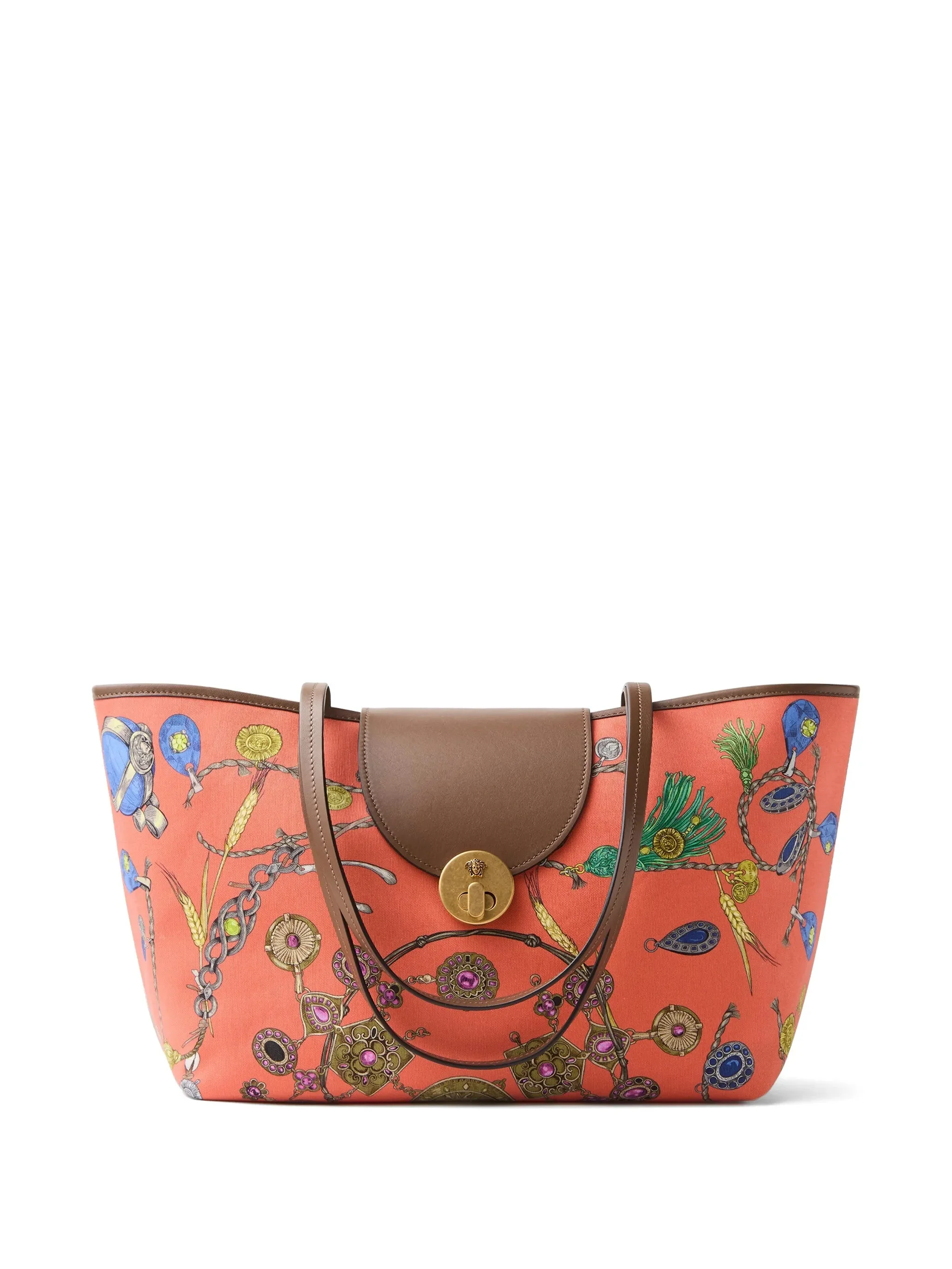 Versace Vivian Printed Small Canvas Tote - 1