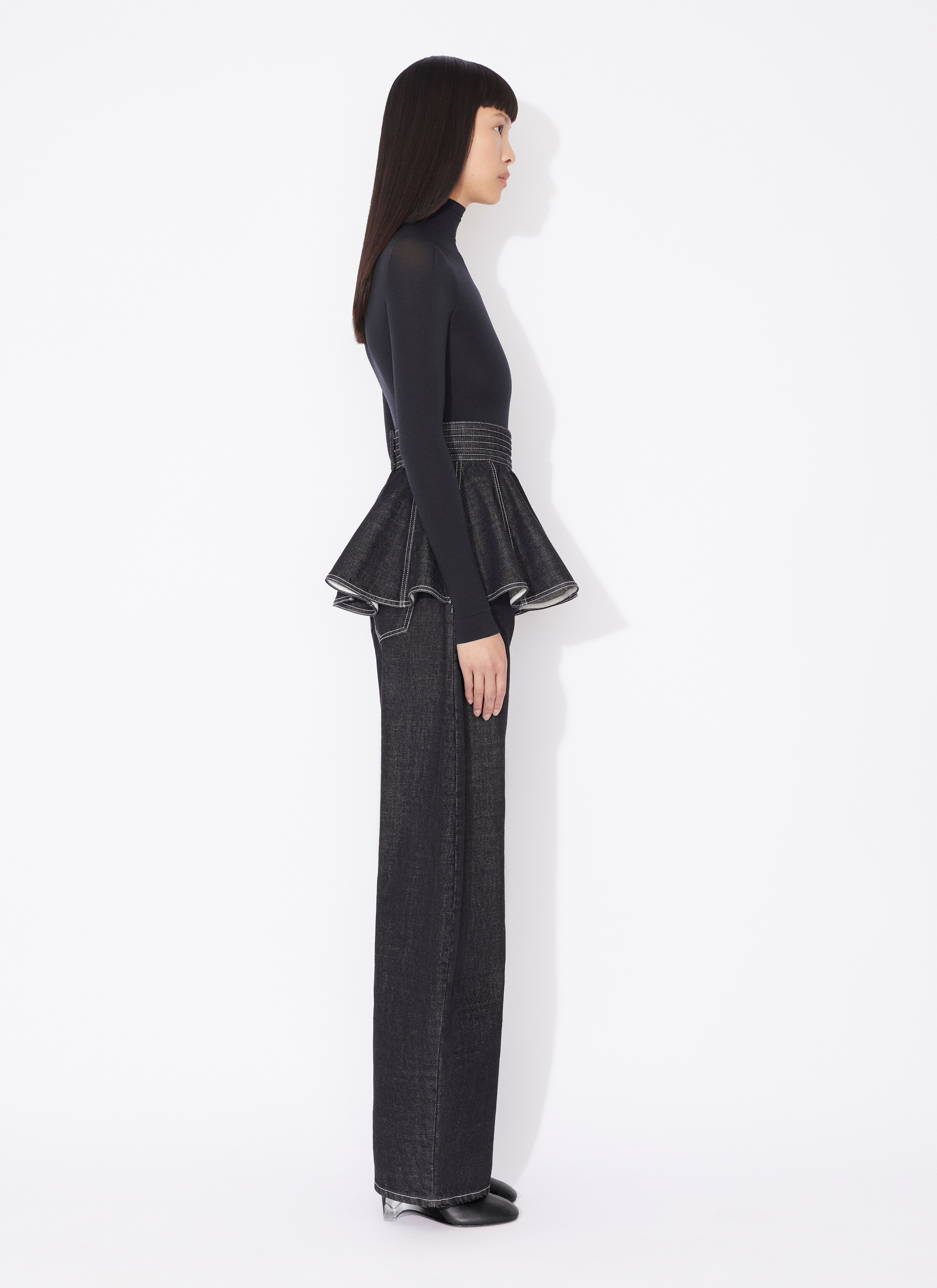 ROUND DENIM PANT - 4
