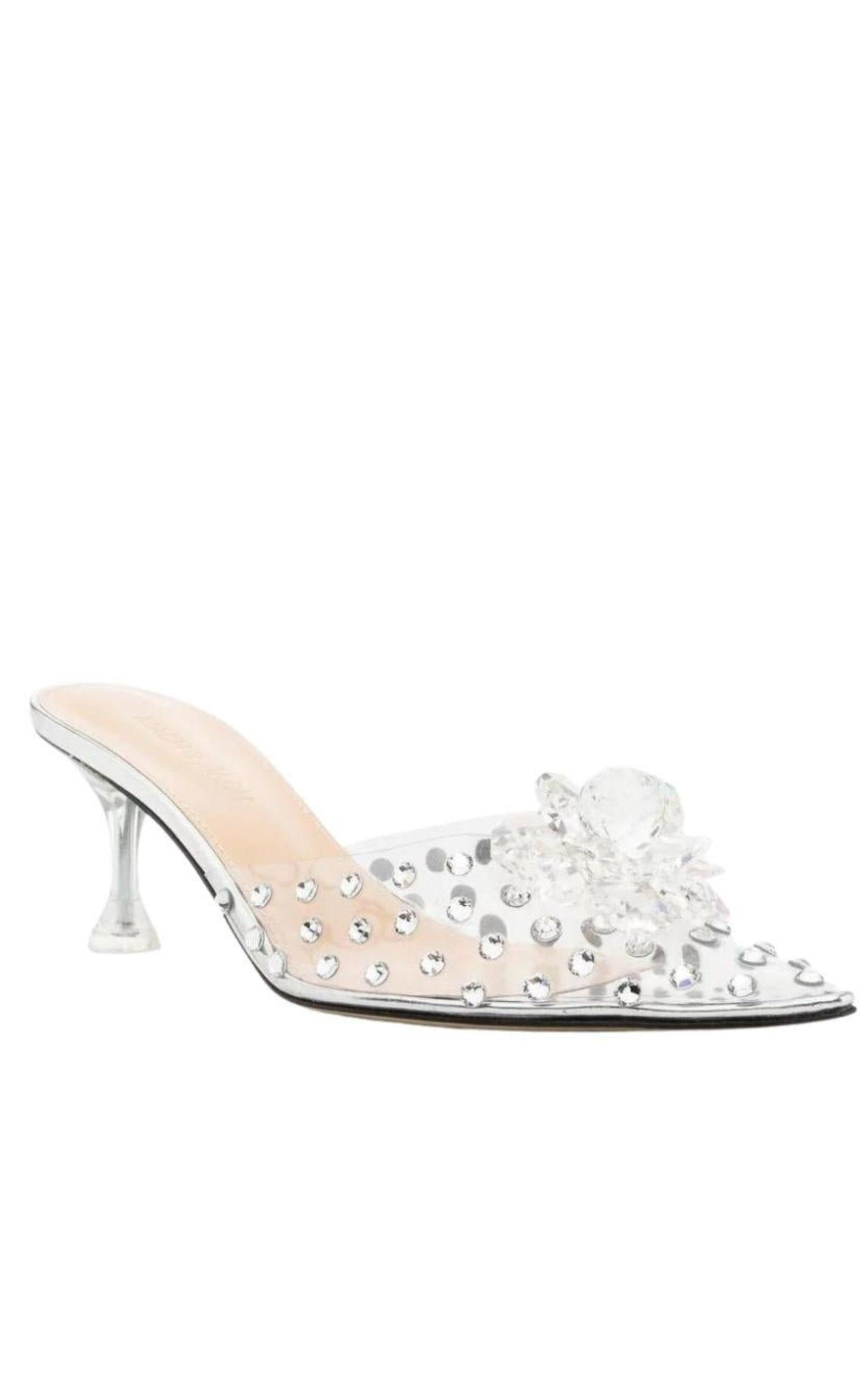 Little Crystal Glass Mules - 3