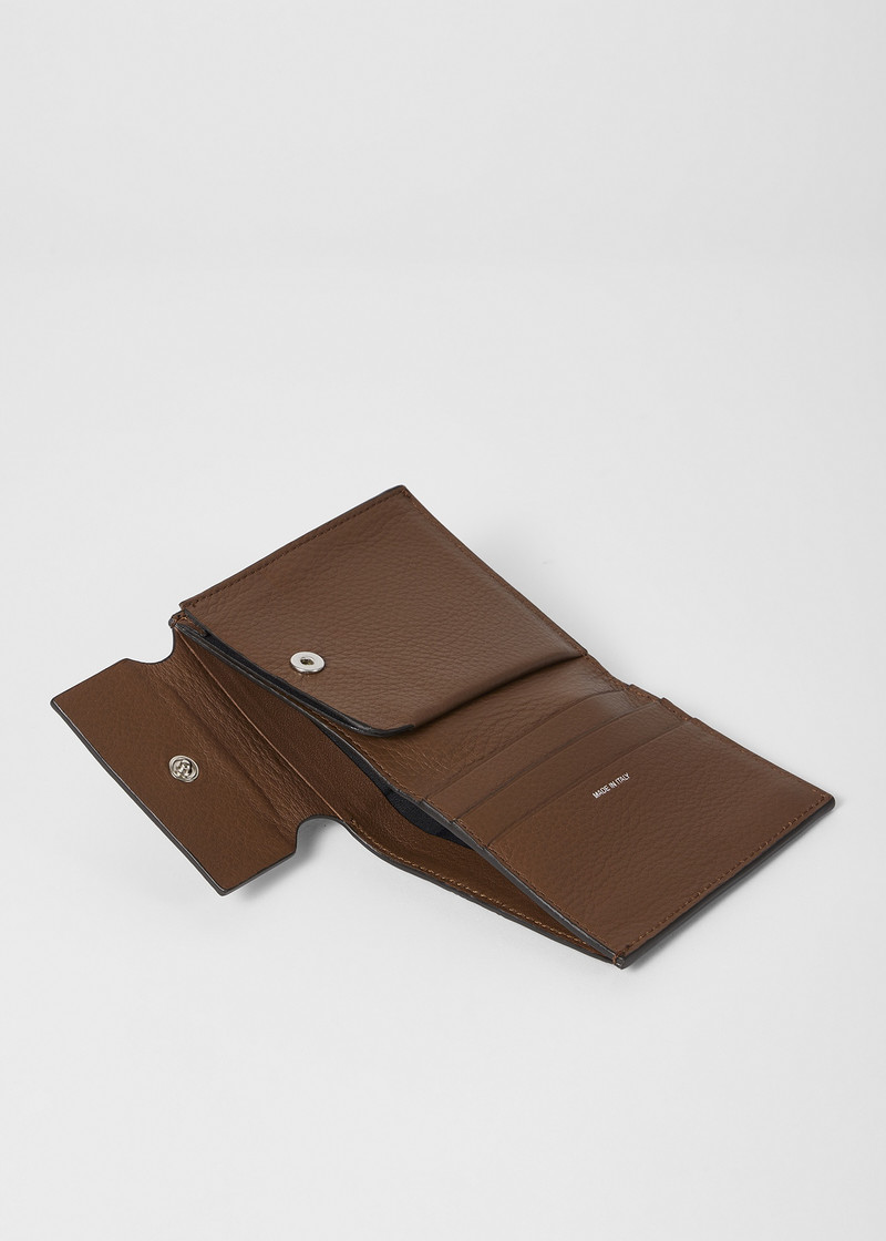 Tan Leather 'Signature Stripe' Piping Billfold Wallet 4