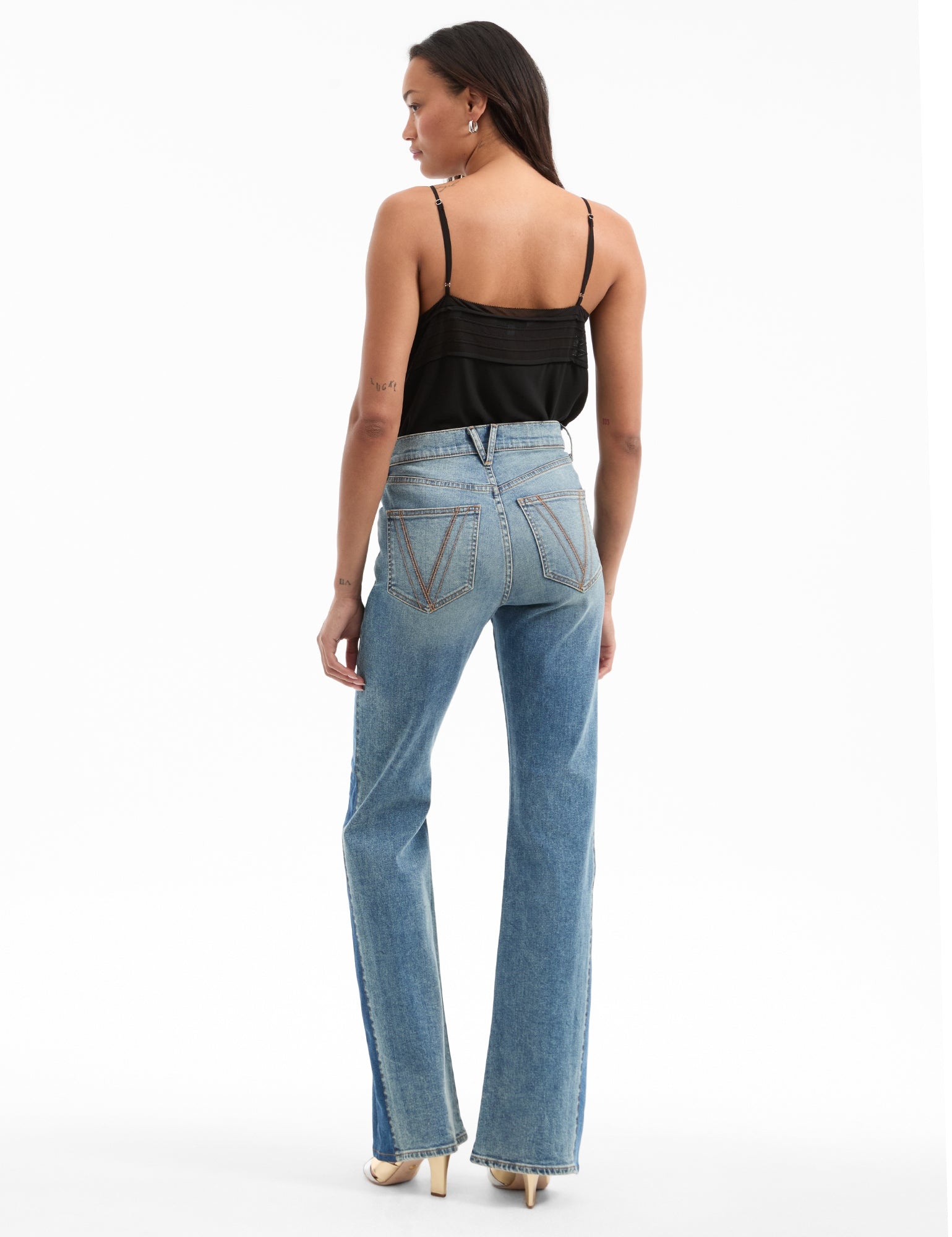 BEVERLY TWO-TONE SKINNY-FLARE JEAN - 6
