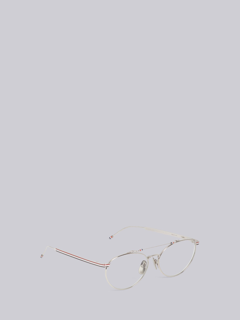 TB919 - Silver Oval Aviator Glasses 4
