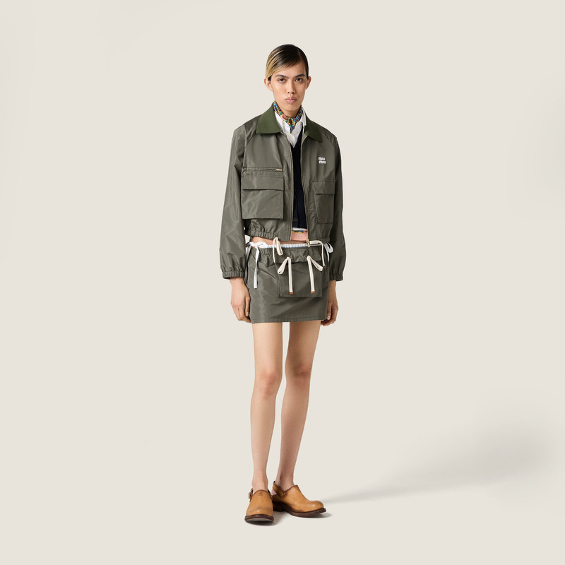 Miu Miu Technical fabric miniskirt outlook