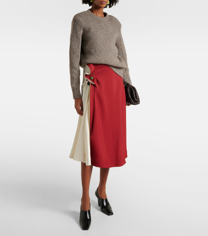 Bottega Veneta Intrecciato midi skirt outlook