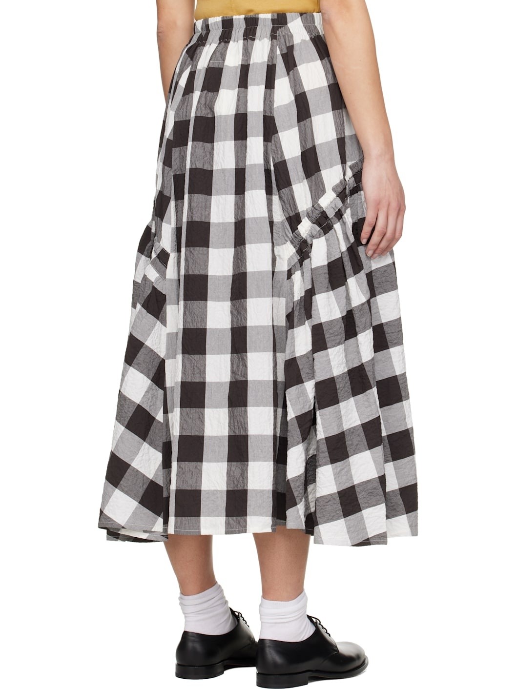 White & Brown 'The Harvester' Midi Skirt - 3
