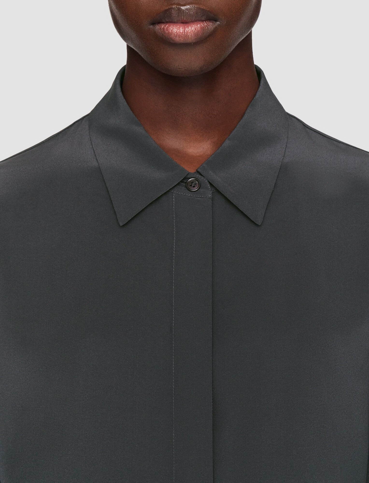 Silk Crepe de Soie Bold Blouse - 5