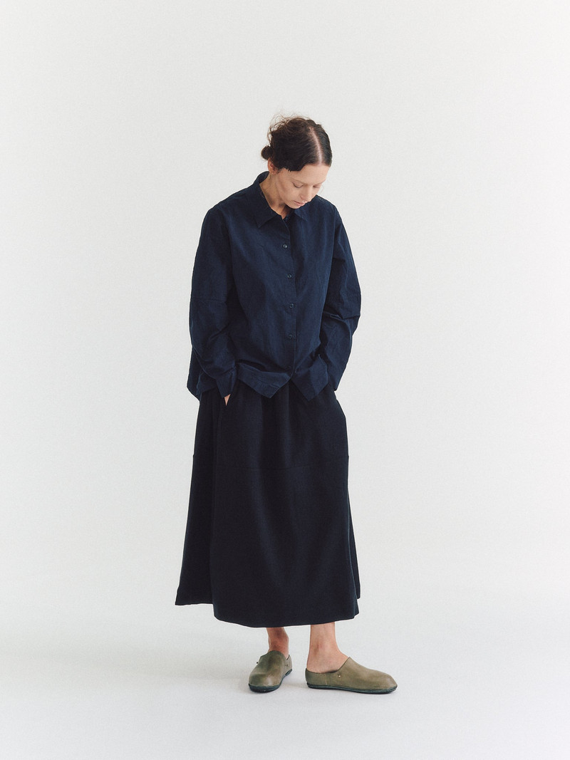 ELENA SHIRT - PAPER COT - NAVY 1