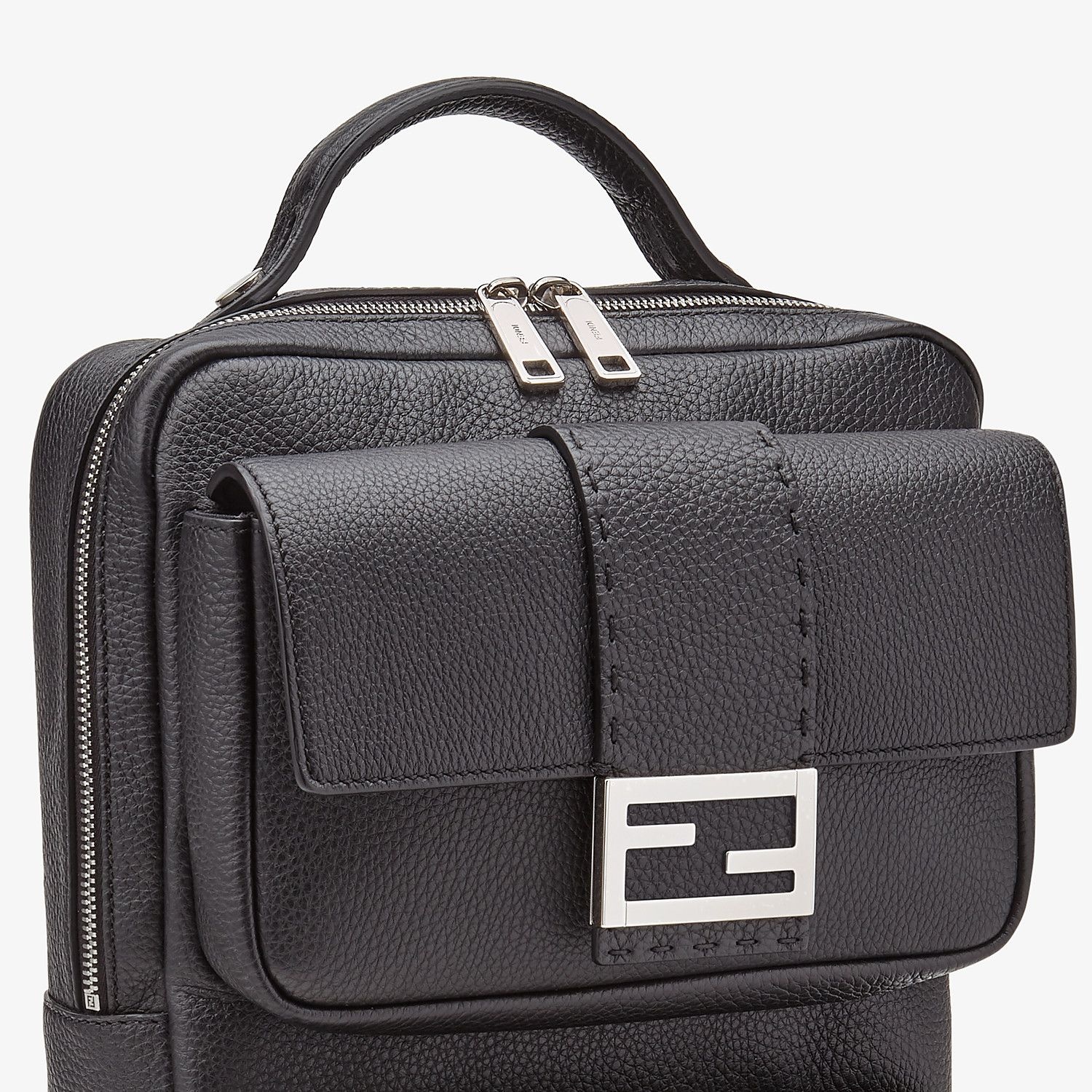 Black calfskin backpack - 4