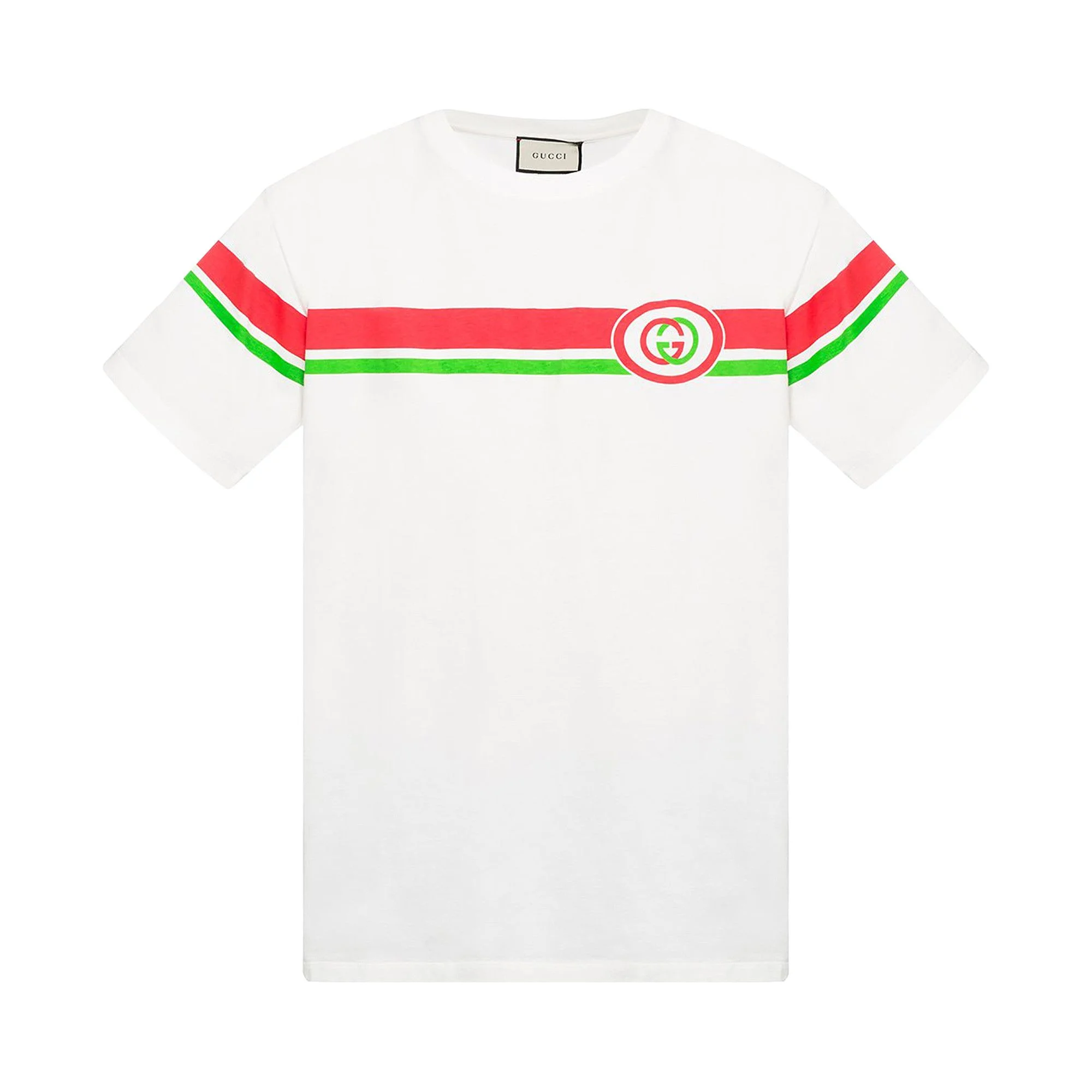 Gucci Logo Crew neck T-Shirt 'White' - 1