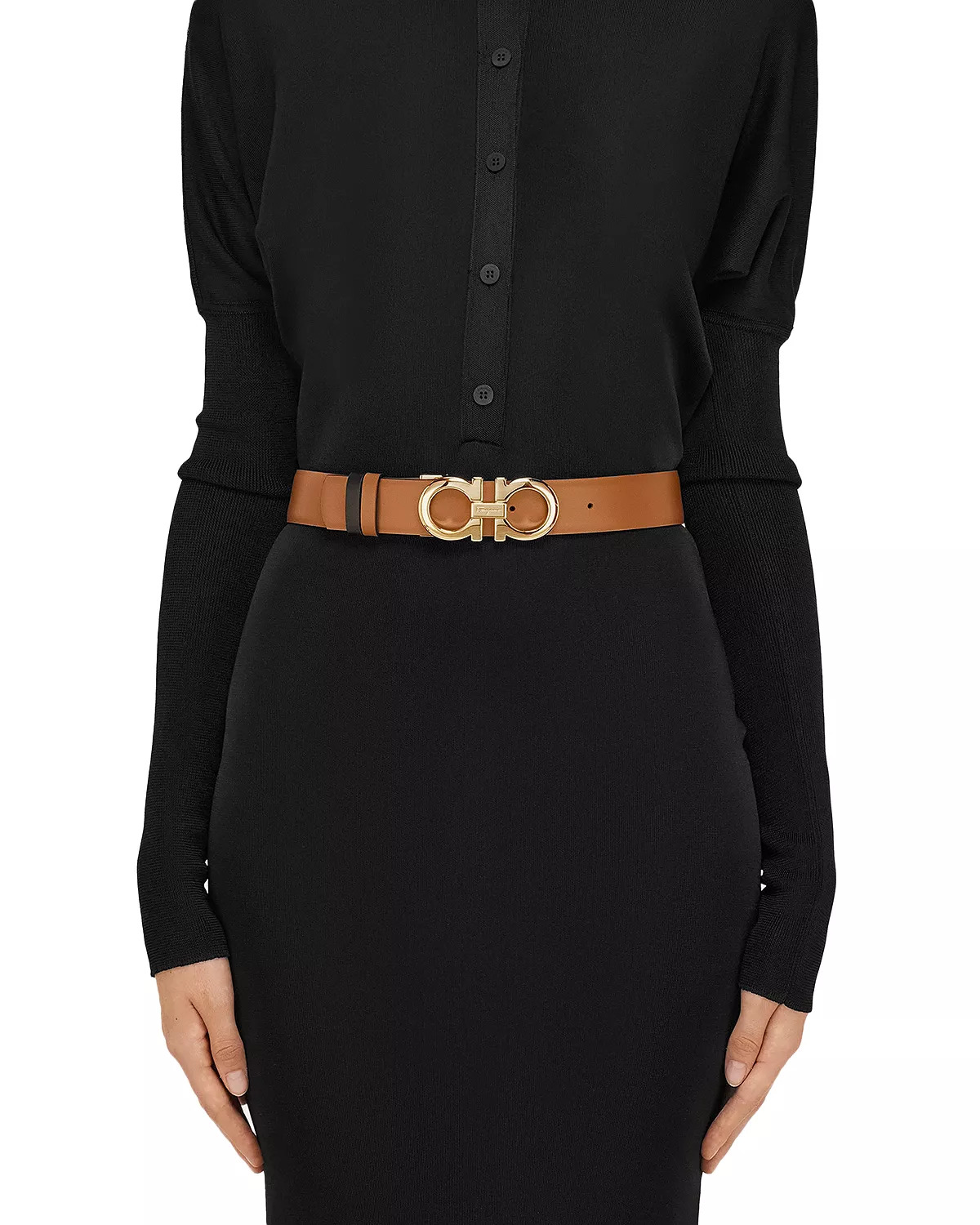Women's Gancini Reversible Leather Belt - 4