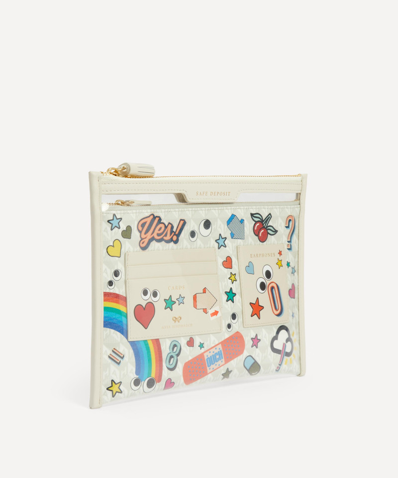 Anya Hindmarch All Over Stickers Safe Deposit Case outlook