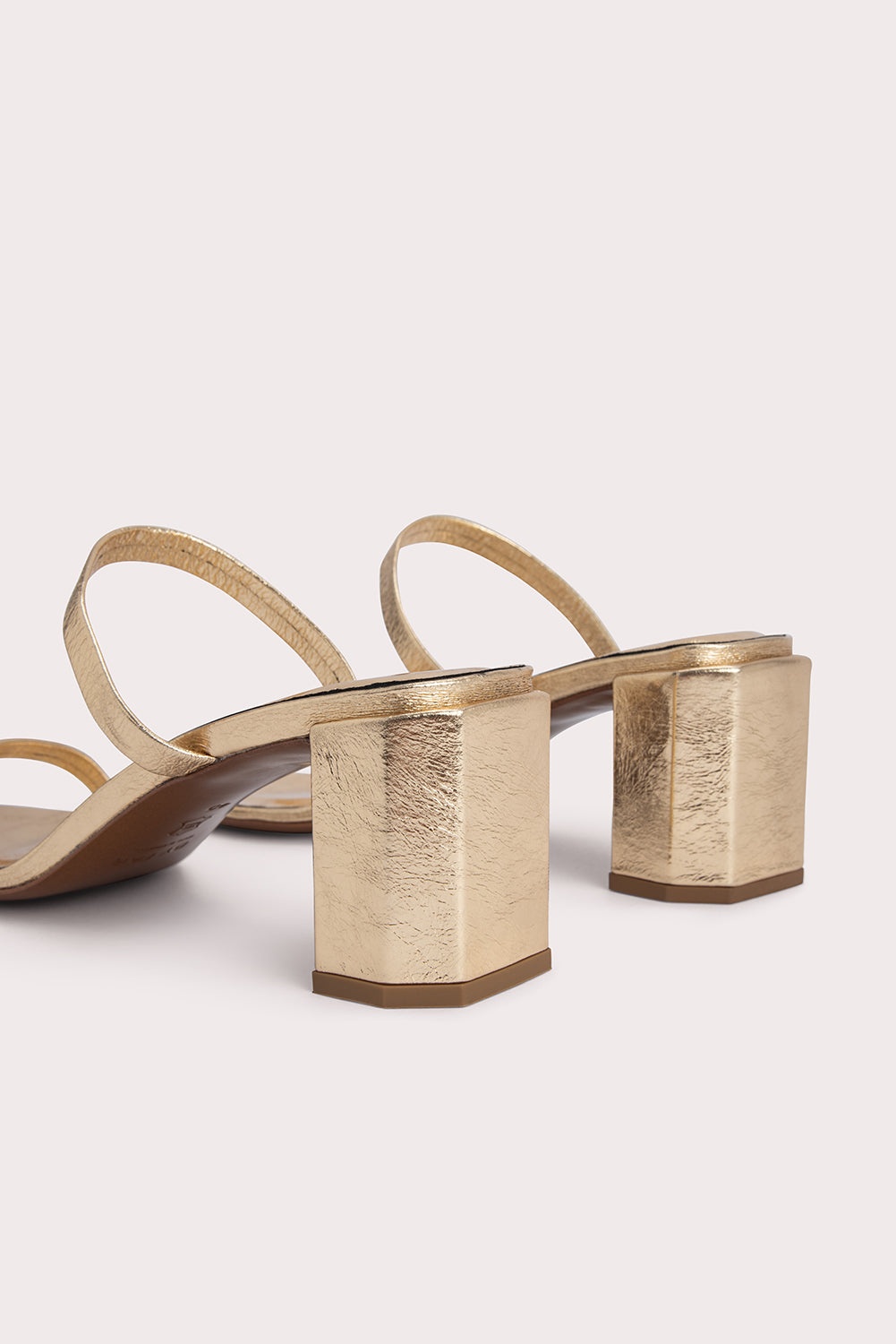 Tanya Parchment Metallic Leather - 5