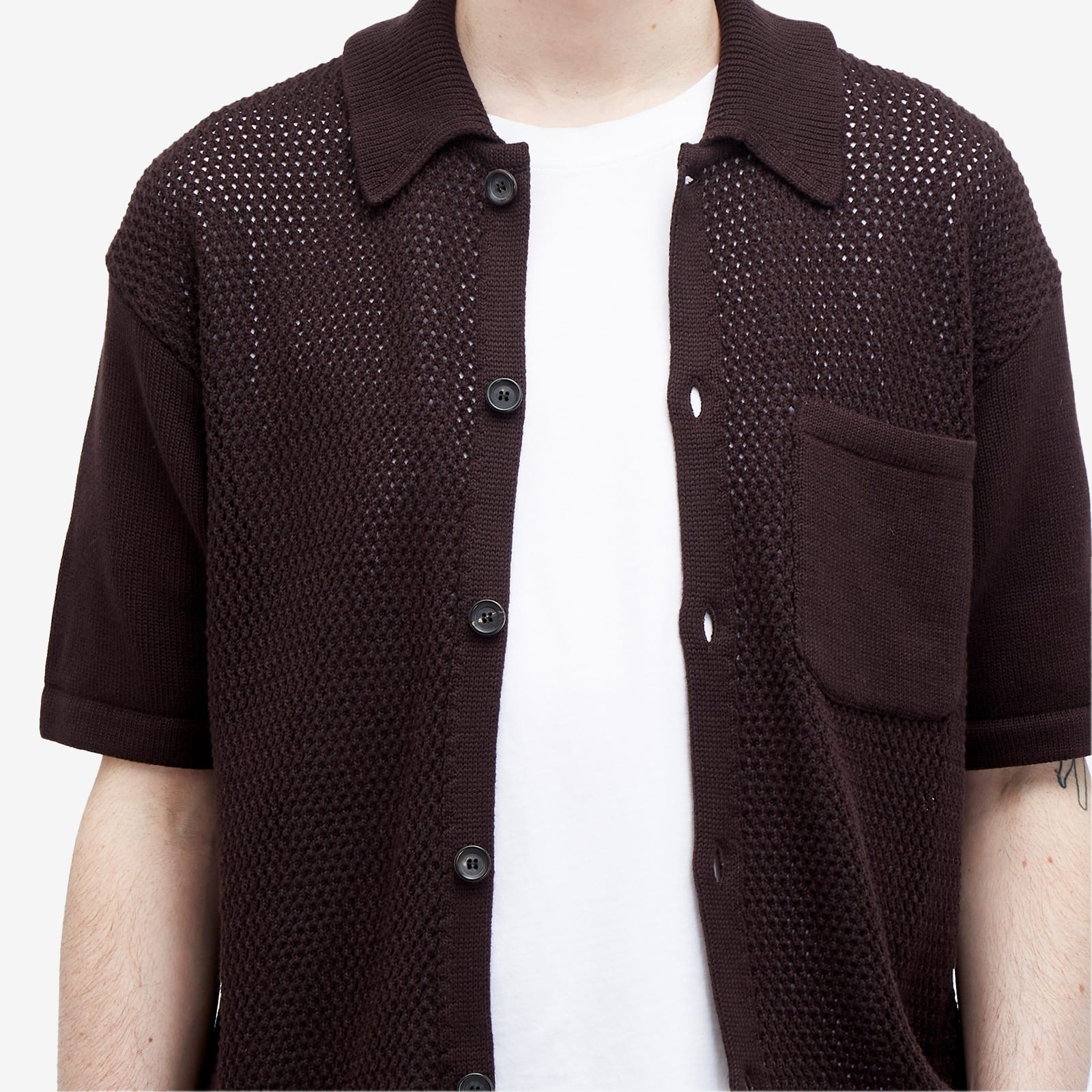 Oliver Spencer Mawes Short Sleeve Knitted Shirt - 5