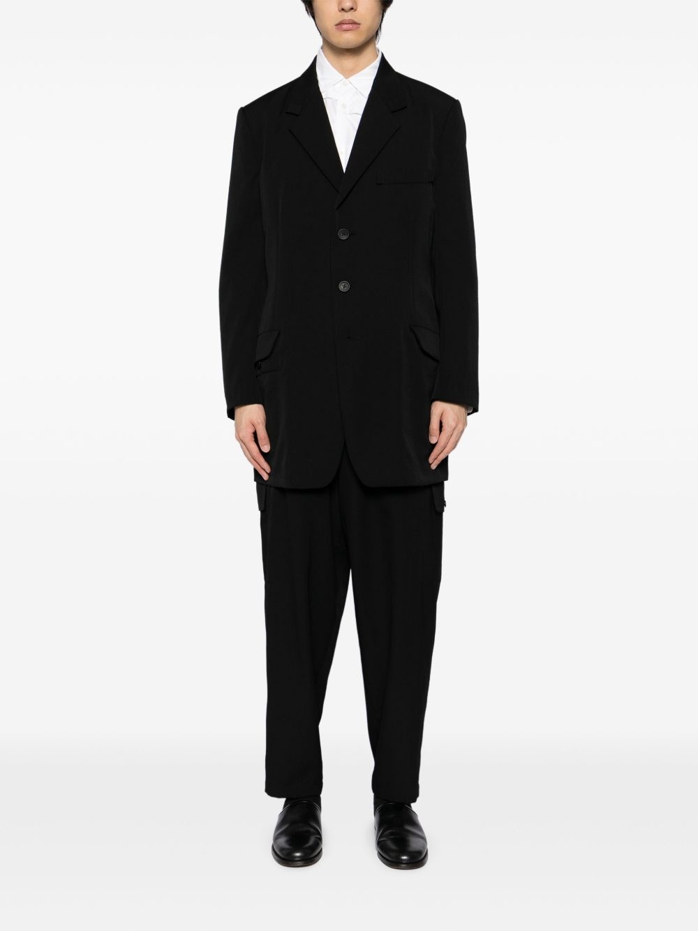 wool gabardine blazer - 2