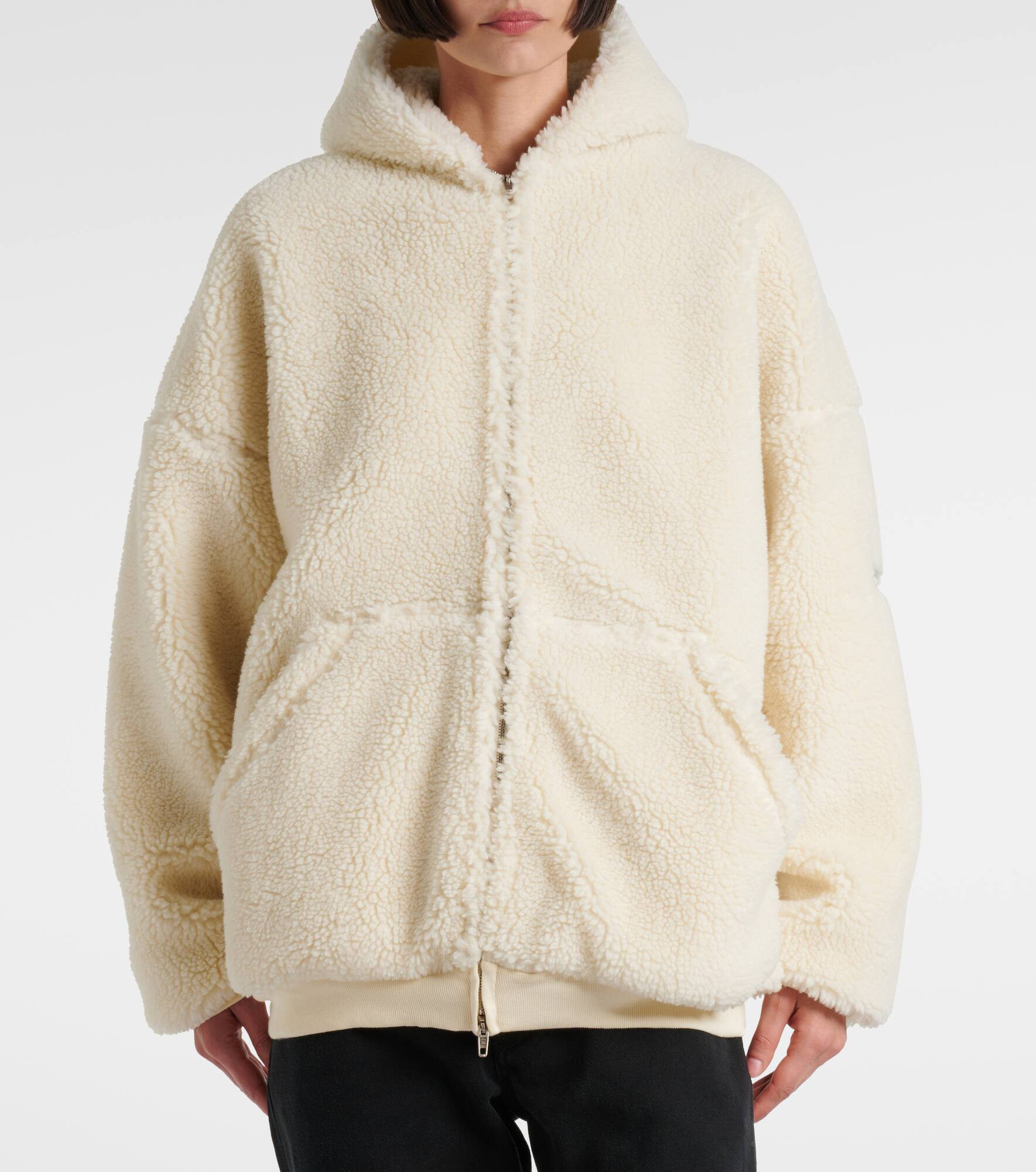 Outerwear faux-shearling hoodie - 6