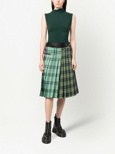 Andersson Bell pleated plaid-patterned midi skirt outlook