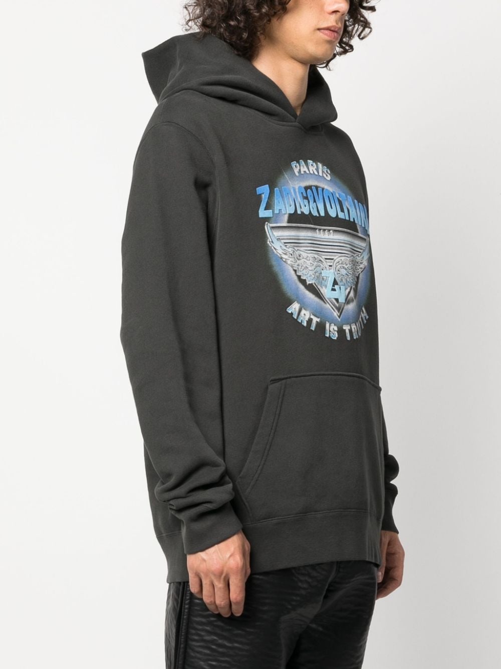 logo-print organic cotton-blend hoodie - 3