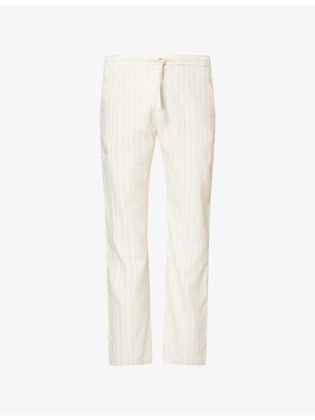 Mendes Pinstripe-Print Linen and Cotton-Blend Trousers - 1
