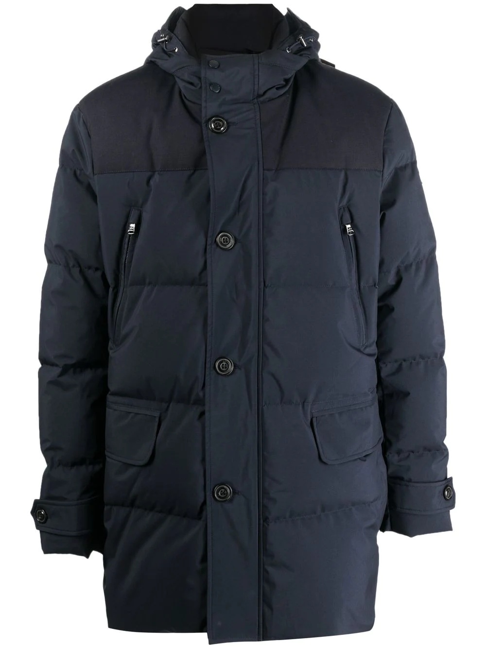 detachable-hood padded down coat - 1