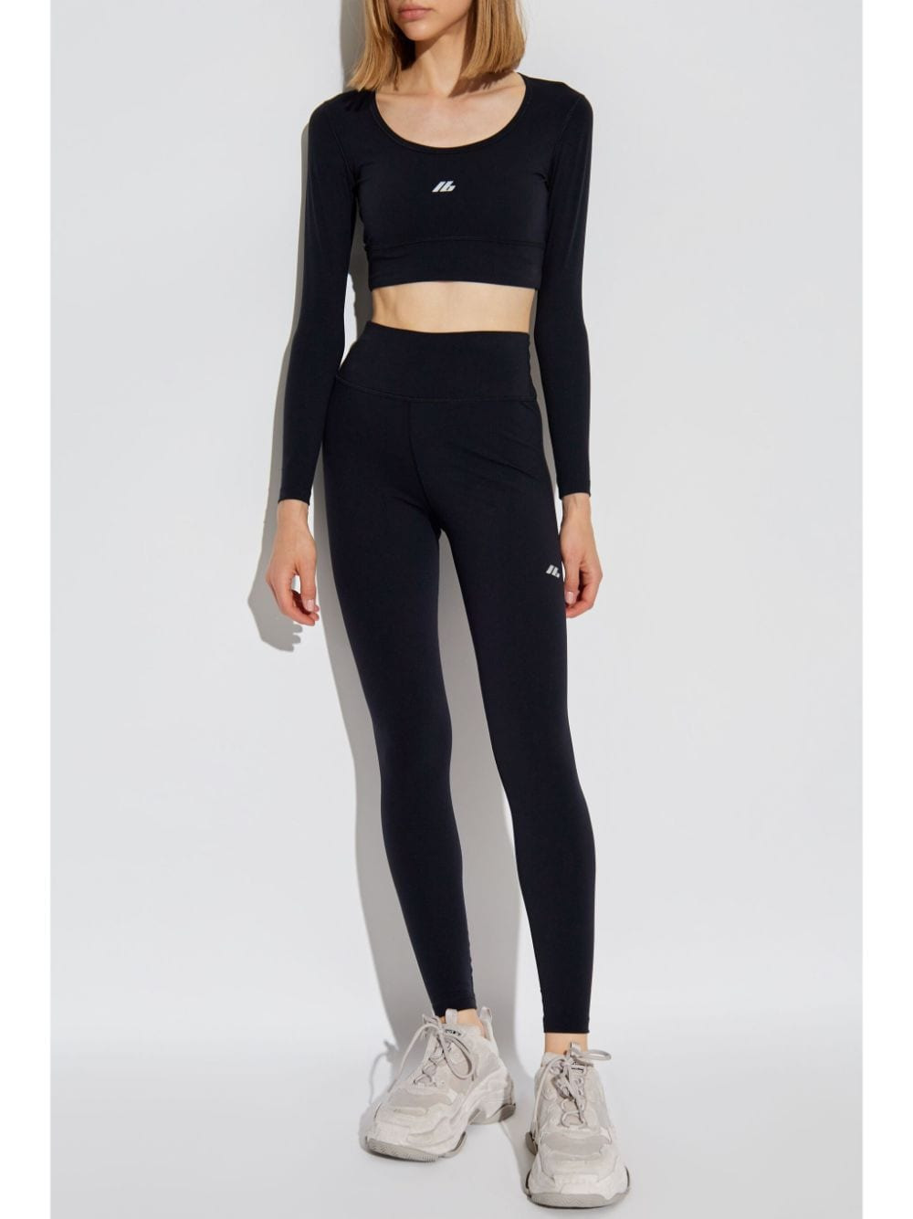 Balenciaga Cropped Stretch Logo Top - 5