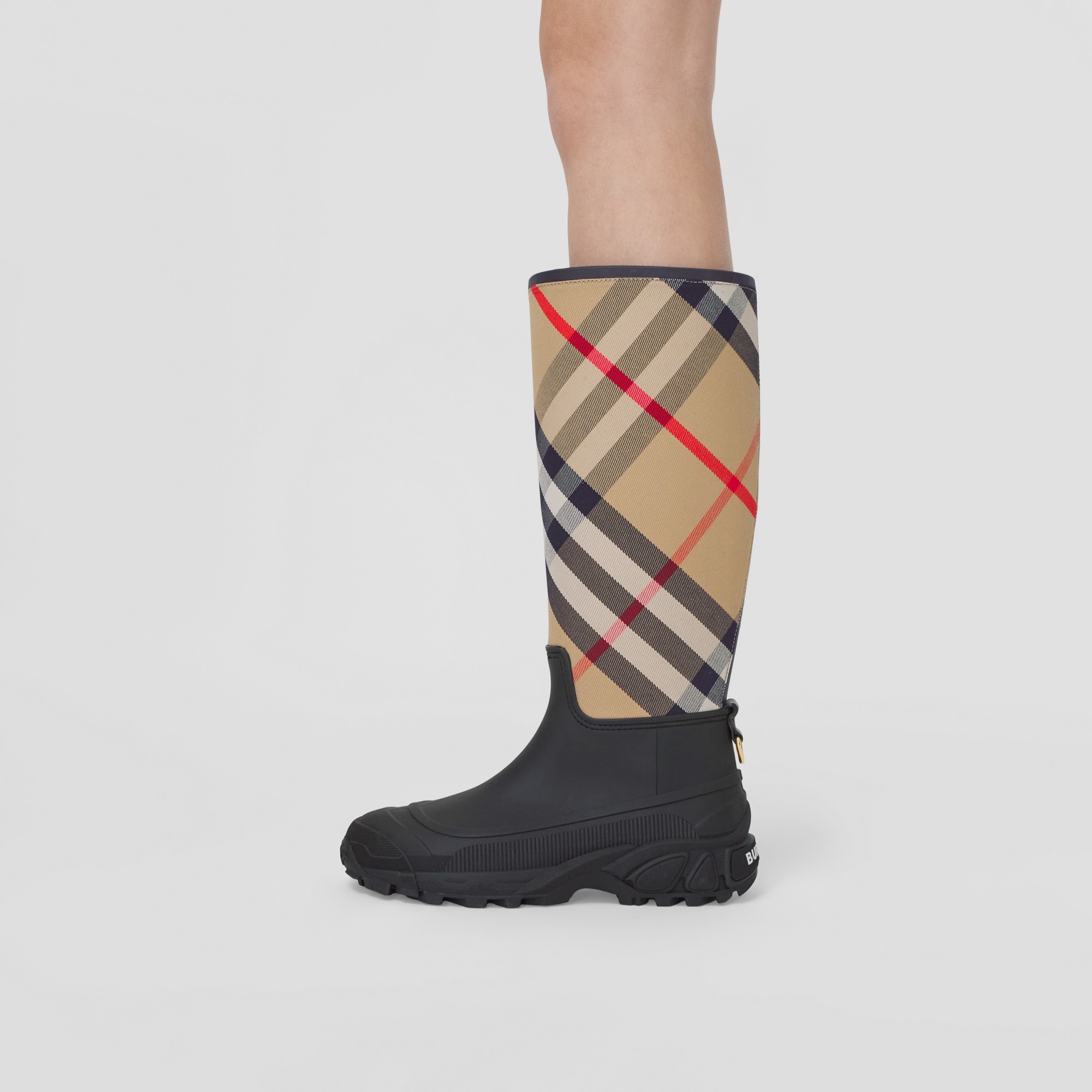 House Check Panel Rain Boots - 3
