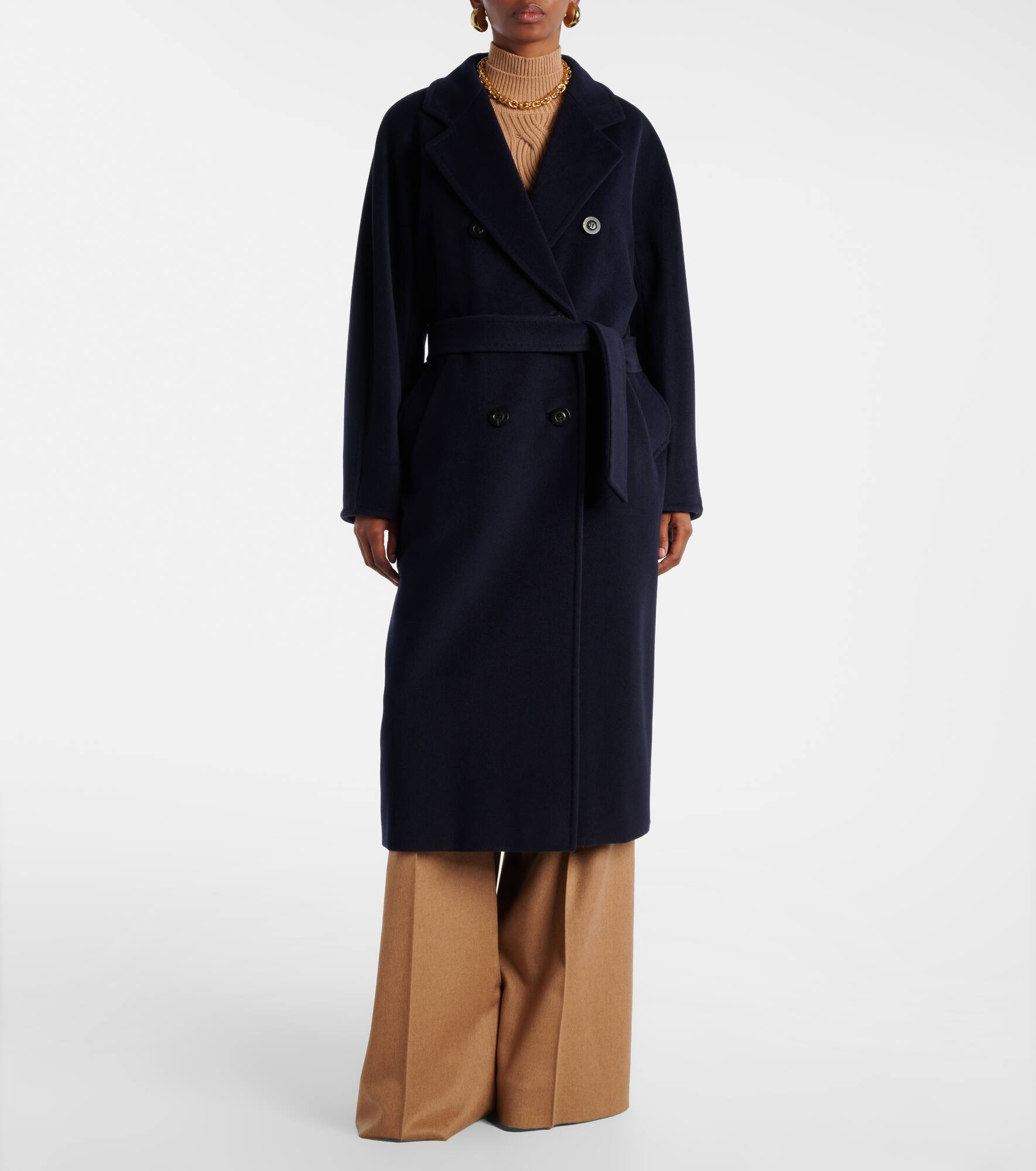 Madame wool and cashmere wrap coat - 7