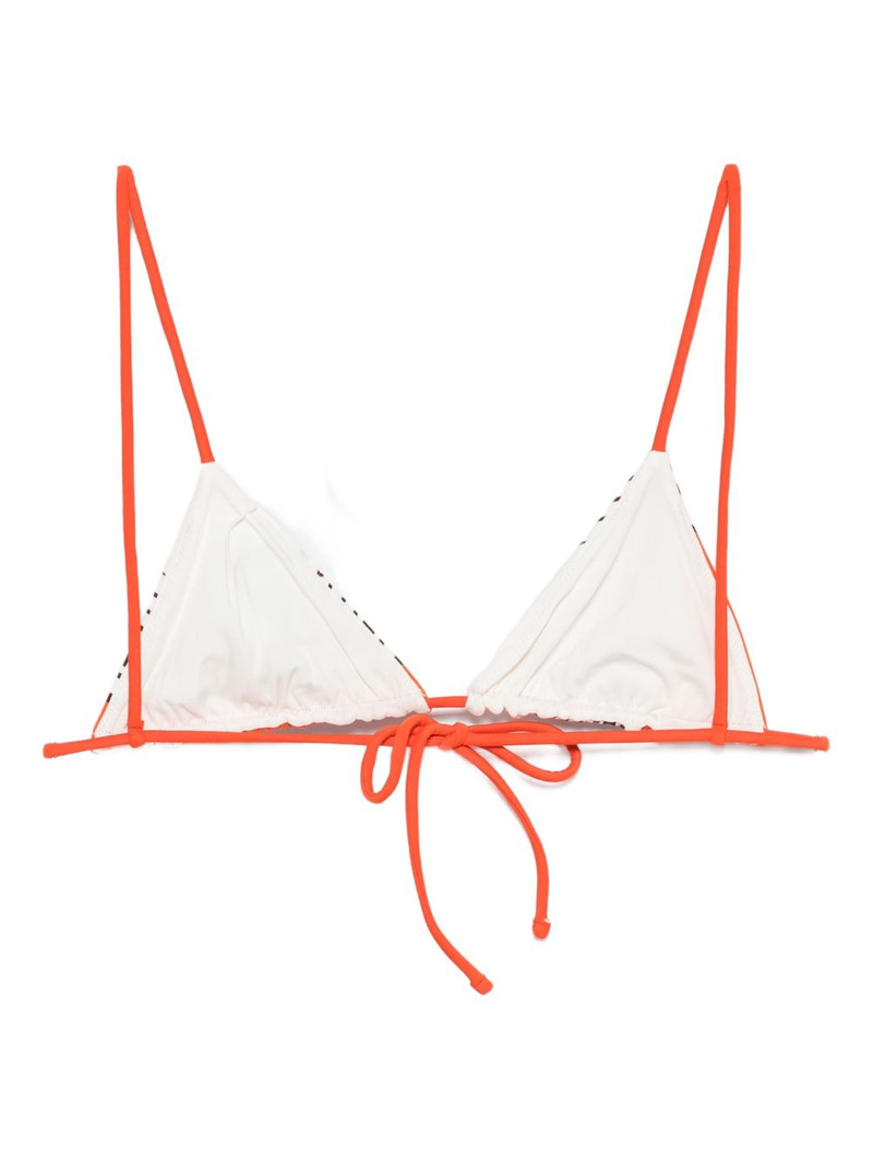 SIR. Destino striped-pattern triangle bikini top outlook