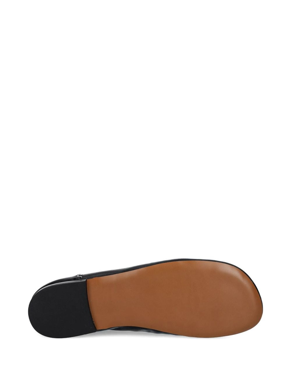 contrast-stitching leather shoes - 5
