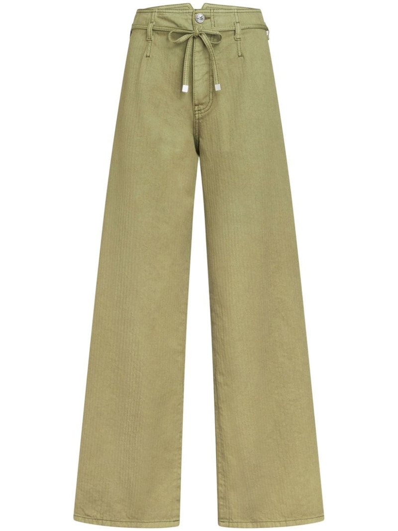 Pegaso-embroidered wide-leg jeans 1