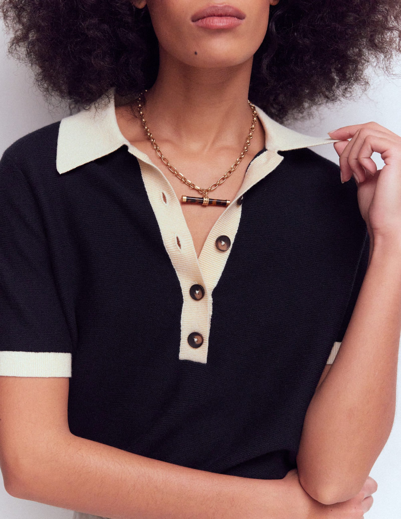 Grace Colour Block T-Shirt-Navy 3