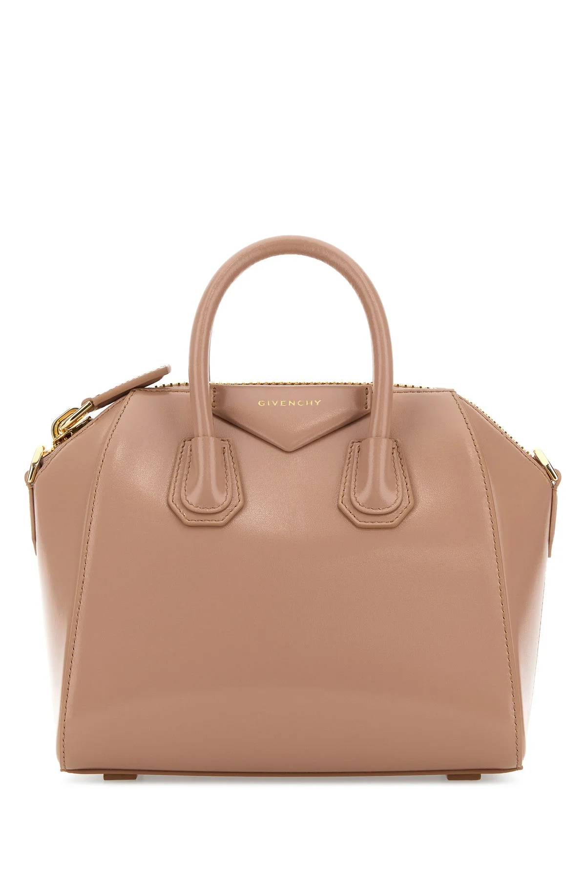 Powder pink leather mini Antigona handbag - 1