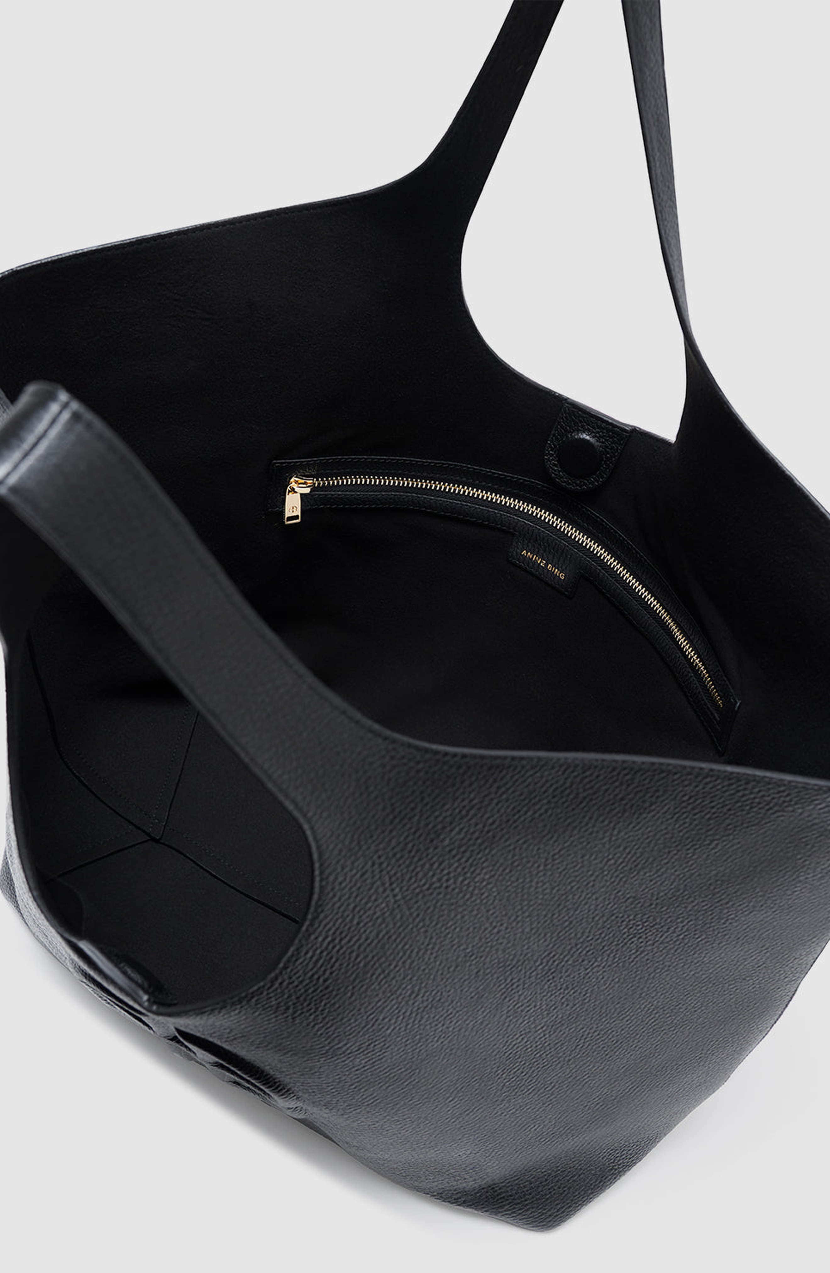 ANINE BING Lili Tote in Black Pebbled at Nordstrom - 3