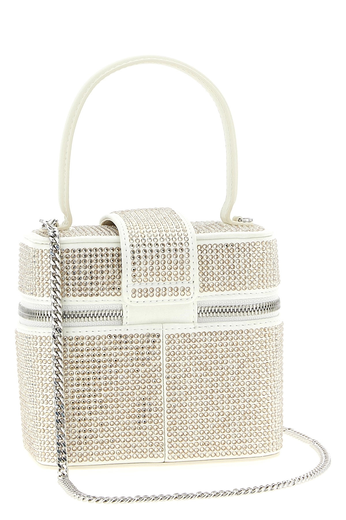 'Satin rhinestone vanity case' handbag - 3