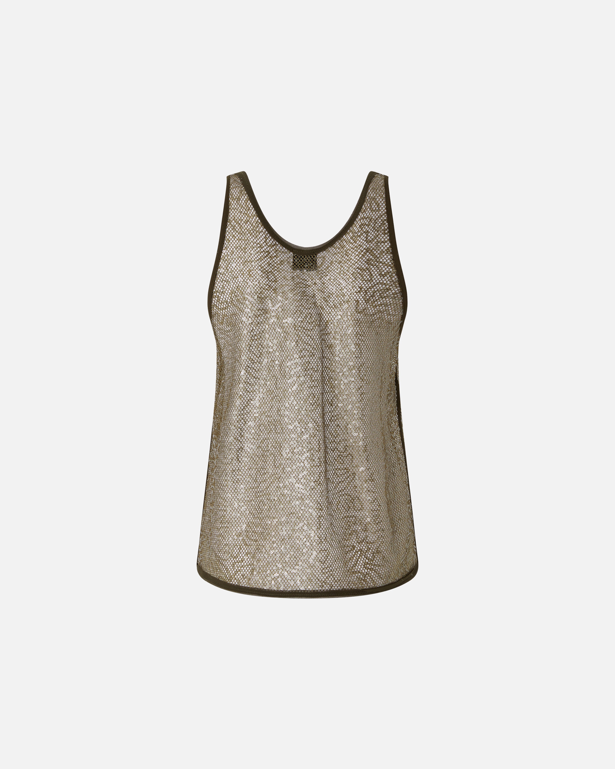 SEQUINNED MESH VEST TOP - 2